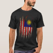 ROOD WIT EN BLAUW VERONTRUSTE PATRIOT VLAG T-SHIRT (Voorkant)