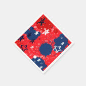 Rood, wit en blauw Verspreide sterren Servet (Hoek)