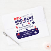 Rood, Wit en Blauw Verwijzing Gift Labels - Zakeli (Envelop)