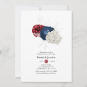 Rood Wit en Blauw Vier Juli Koppel Shower Kaart (Voorkant)