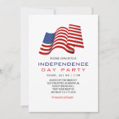 Rood Wit en Blauw Vier Juli Onafhankelijkheidsdag Kaart (Voorkant)