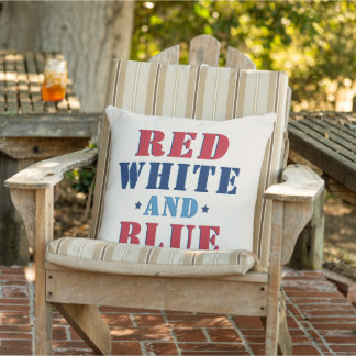Rood wit en blauw Vierde dag juli Buitenkussen
