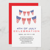 Rood wit en blauw vierde juli Onafhankelijkheidsda Kaart (Voorkant / Achterkant)