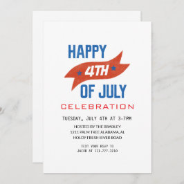 Rood wit en blauw vierde juli Onafhankelijkheidsda Kaart