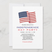 Rood wit en blauw vierde juli Onafhankelijkheidsda Kaart (Voorkant)