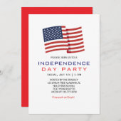 Rood wit en blauw vierde juli Onafhankelijkheidsda Kaart (Voorkant / Achterkant)
