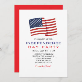 Rood wit en blauw vierde juli Onafhankelijkheidsda Kaart