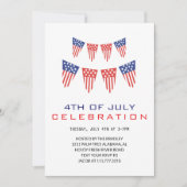 Rood wit en blauw vierde juli Onafhankelijkheidsda Kaart (Voorkant)