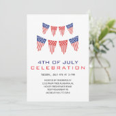 Rood wit en blauw vierde juli Onafhankelijkheidsda Kaart (Staand voorkant)