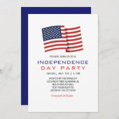 Rood wit en blauw vierde juli Onafhankelijkheidsda Kaart (Voorkant / Achterkant)