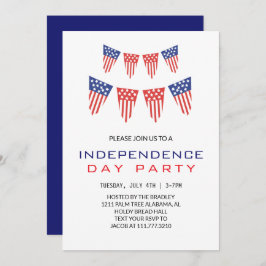 Rood wit en blauw vierde juli Onafhankelijkheidsda Kaart