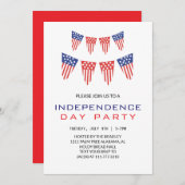 Rood wit en blauw vierde juli Onafhankelijkheidsda Kaart (Voorkant / Achterkant)