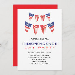 Rood wit en blauw vierde juli Onafhankelijkheidsda Kaart