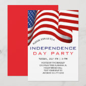 Rood wit en blauw vierde juli Onafhankelijkheidsda Kaart (Voorkant / Achterkant)