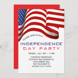 Rood wit en blauw vierde juli Onafhankelijkheidsda Kaart