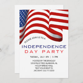 Rood wit en blauw vierde juli Onafhankelijkheidsda Kaart