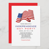 Rood wit en blauw vierde juli Onafhankelijkheidsda Kaart (Voorkant / Achterkant)