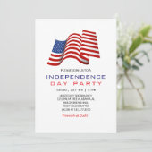 Rood wit en blauw vierde juli Onafhankelijkheidsda Kaart (Staand voorkant)