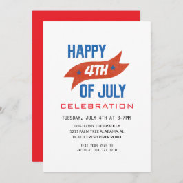 Rood wit en blauw vierde juli Onafhankelijkheidsda Kaart