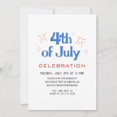 Rood wit en blauw vierde juli Onafhankelijkheidsda Kaart (Voorkant)