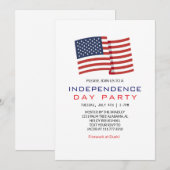 Rood wit en blauw vierde juli Onafhankelijkheidsda Kaart (Voorkant / Achterkant)