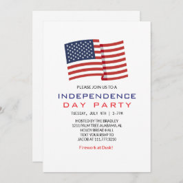 Rood wit en blauw vierde juli Onafhankelijkheidsda Kaart