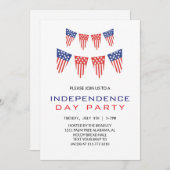 Rood wit en blauw vierde juli Onafhankelijkheidsda Kaart (Voorkant / Achterkant)