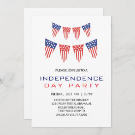Rood wit en blauw vierde juli Onafhankelijkheidsda Kaart
