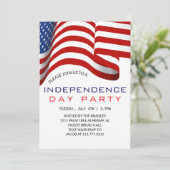 Rood wit en blauw vierde juli Onafhankelijkheidsda Kaart (Staand voorkant)