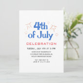 Rood wit en blauw vierde juli Onafhankelijkheidsda Kaart (Staand voorkant)