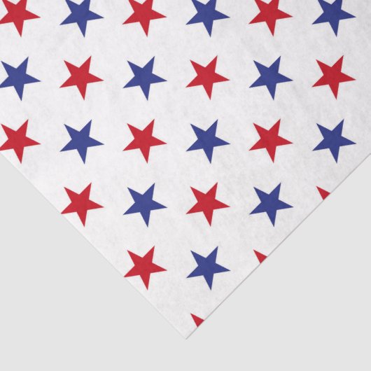 Rood wit en blauw Vierde juli Tissuepapier (Detail)