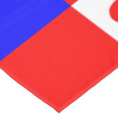 Rood, wit en blauw vierkant met rood hart tafelkleed (Gekanteld)