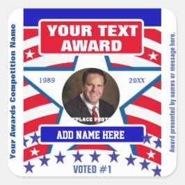 Rood, wit en blauw vierkante sticker