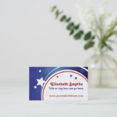 Rood wit en blauw Visitekaartje (Staand voorkant)