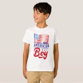 Rood wit en blauw vlaggen Al American Boy T-Shirt (Voorkant volledig)
