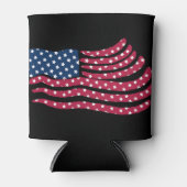 Rood wit en blauw vlagontwerp blikjeskoeler (Voorkant)