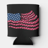 Rood wit en blauw vlagontwerp blikjeskoeler (Achterkant)