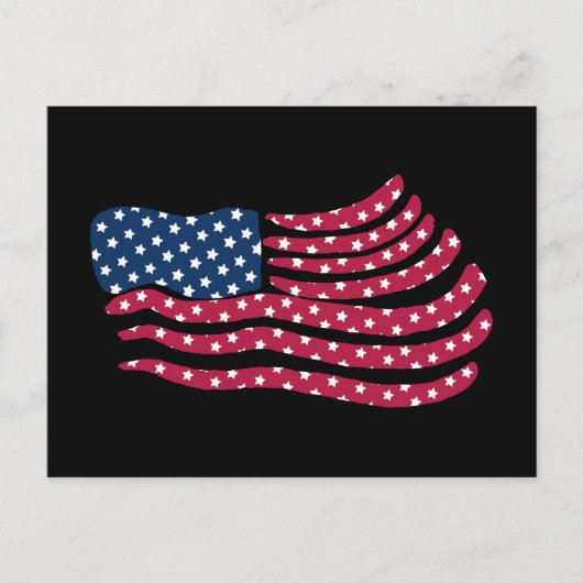 Rood wit en blauw vlagontwerp briefkaart (Voorkant)