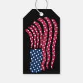 Rood wit en blauw vlagontwerp cadeaulabel (Voorkant)