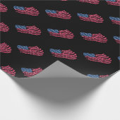 Rood wit en blauw vlagontwerp cadeaupapier (Hoek)