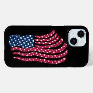 Rood wit en blauw vlagontwerp iPhone 15 case