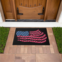 Rood wit en blauw vlagontwerp deurmat