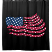 Rood wit en blauw vlagontwerp douchegordijn (Voorkant)