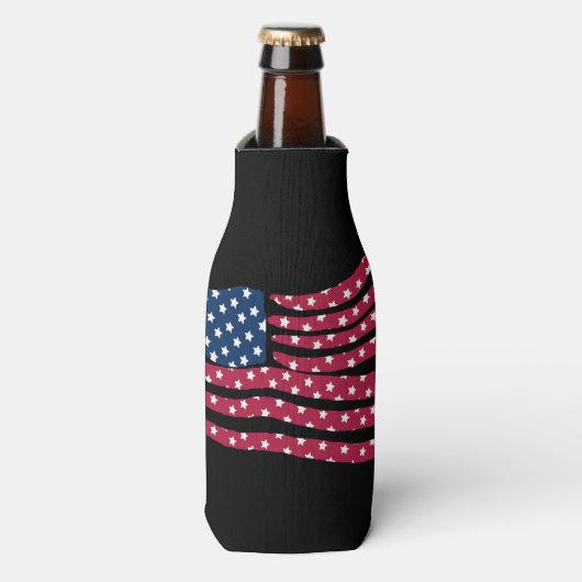 Rood wit en blauw vlagontwerp flesjeskoeler (Fles Voorkant)