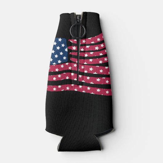 Rood wit en blauw vlagontwerp flesjeskoeler (Achterkant)