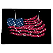 Rood wit en blauw vlagontwerp groot cadeauzakje (Voorkant)