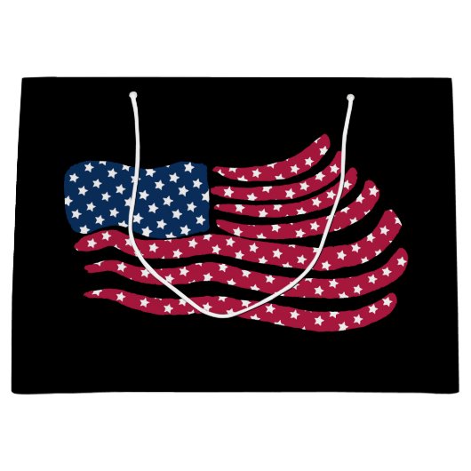 Rood wit en blauw vlagontwerp groot cadeauzakje (Voorkant)