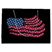 Rood wit en blauw vlagontwerp groot cadeauzakje (Achterkant)