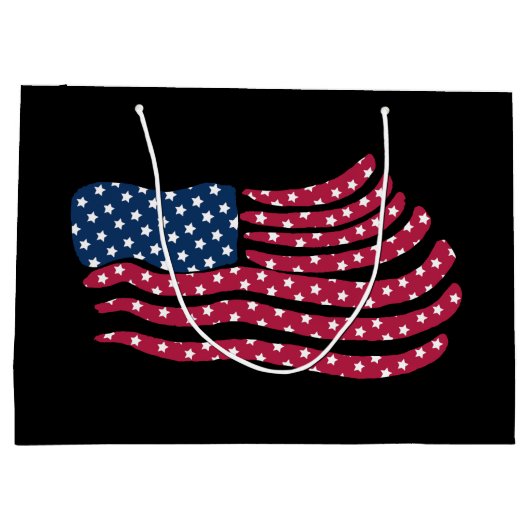 Rood wit en blauw vlagontwerp groot cadeauzakje (Achterkant)