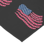 Rood wit en blauw vlagontwerp korte tafelloper (Hoek)